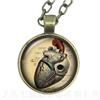 Human Anatomy Organ Necklace Glass Cabochon Science Medical Punk Brain Eye Jewelry Sweater chain Creative Gift