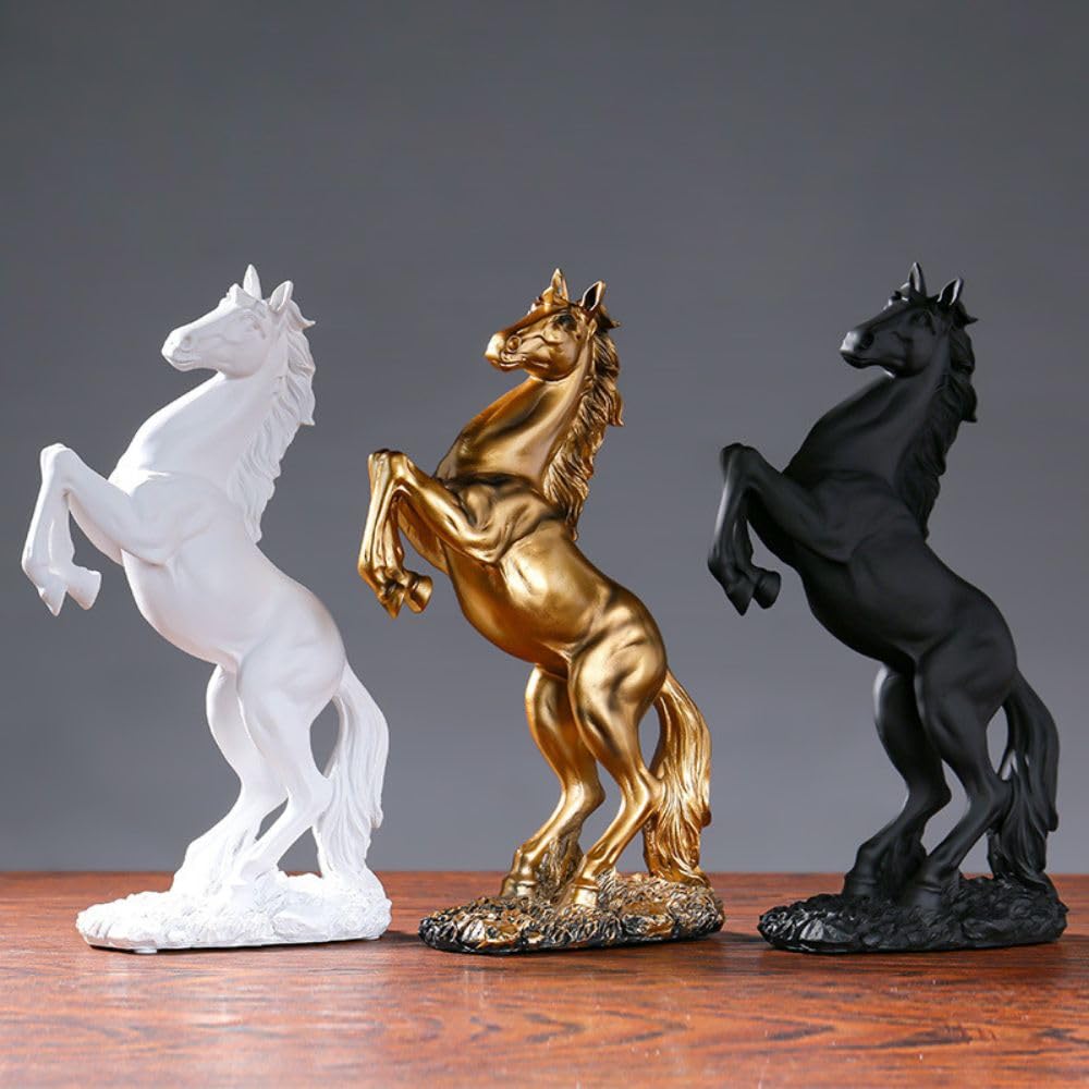 MAXYA Leaping Horse Feng Shui Ornament, Interior Decor, Good Fortune, Entrance, Wealth, and Financial Luck Symbol, Horse, Zodiac Sign, Horse Racing, H