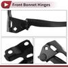 1 Pair Hood Hinges for Honda Accord 2008-2012 for Honda Crosstour 2012-2015 Front Bonnet Bracket No.60170TA0A00ZZ/60120TA0A00ZZ Black Iron