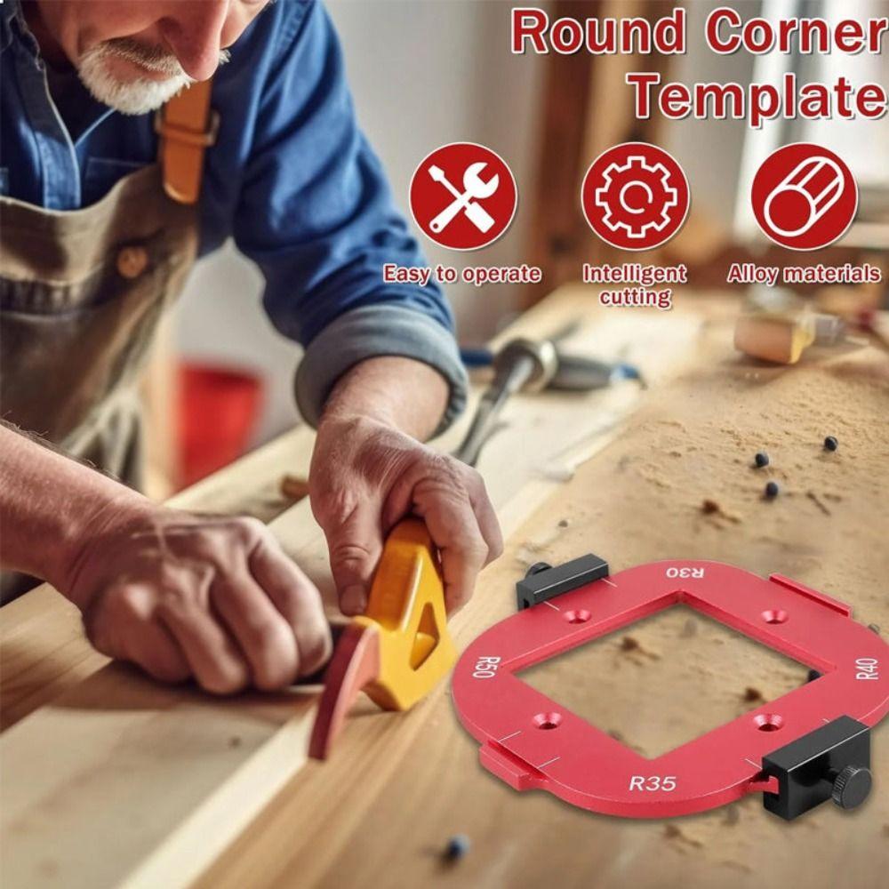 1/2pcs Aluminum Alloy R10-R50 Radius Jig Reusable Woodworking Router Templates Positioning Tools