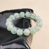Mei Zhuo Natural Green Fluorite Snowflake Feather Crystal Bead Bracelet