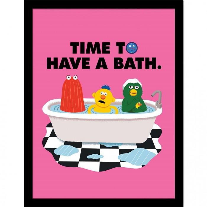 DonÂ´t Hug Me IÂ´m Scared Time To Have Bath Framed Poster