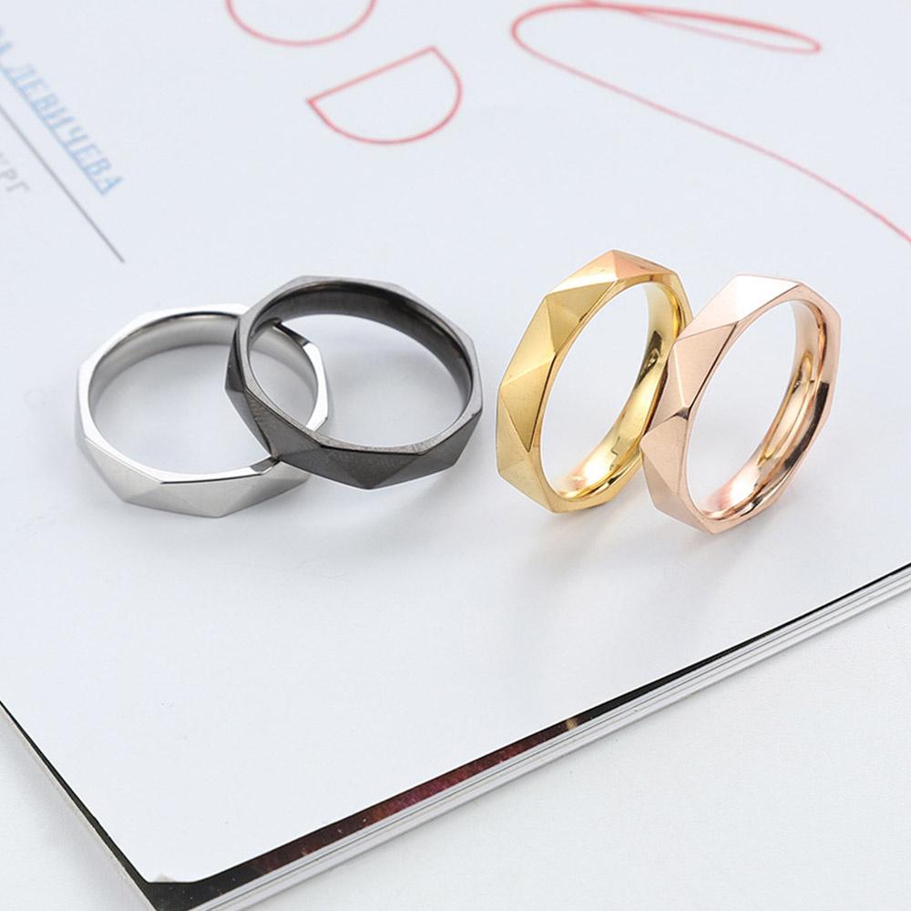 Ins Fashion Women Finger Rings Female Gold Color Stainless Steel Geometric Ring High Quality Statement Jewelry Anillos Mujer