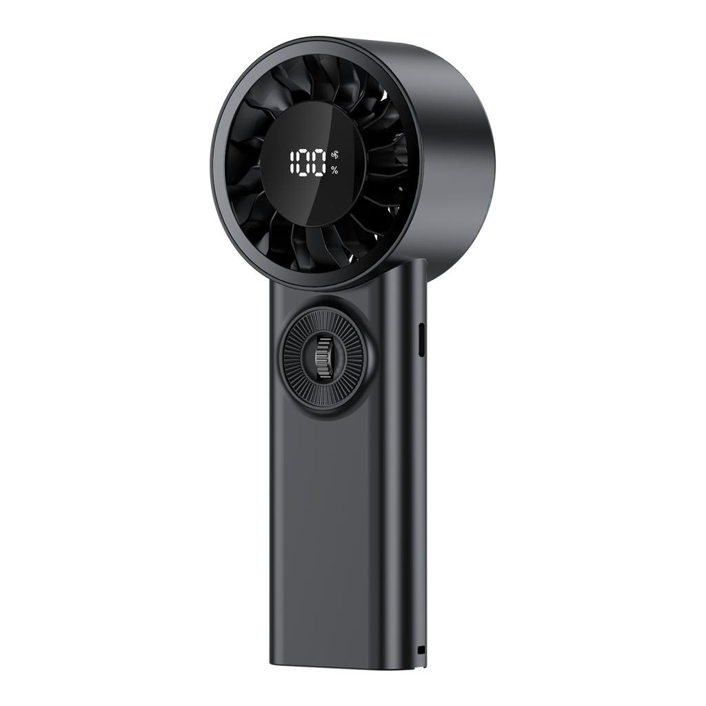 Digital Display Cooling Fan Handheld Cooling Fan 100 Level Speed Control Brushless Motor Type C Charging Outdoor Travel Fan