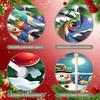 Winter Decoration Gingerbread Man New Year Banner Snowman Decor Colorful Lights Seasonal Decor For Indoor Decoration Holiday