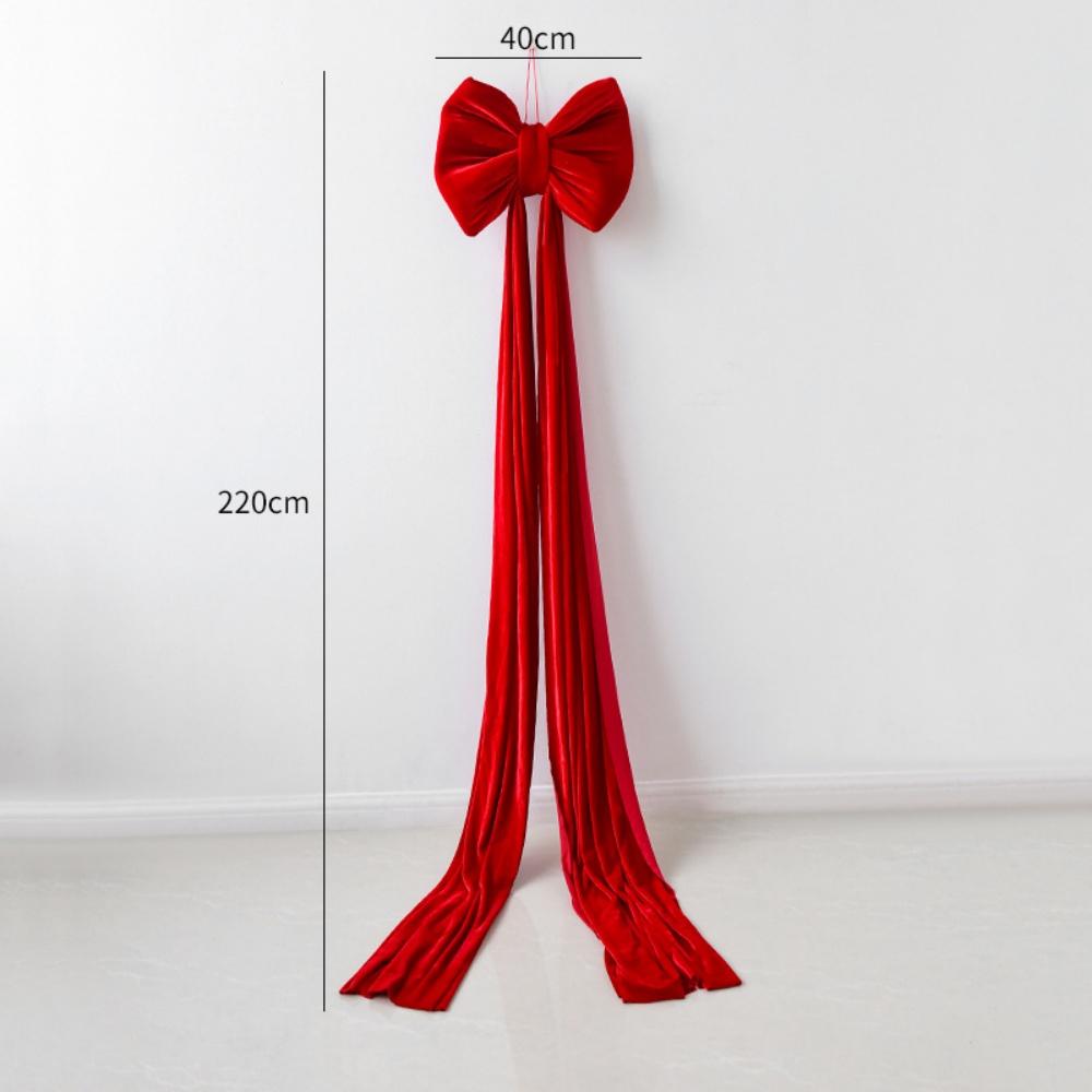 Super Large Christmas Bow Pendant Red Velvet Xmas Tree Bowknot Pendant Ornaments for Home Decor New Year Party Gifts Decoration