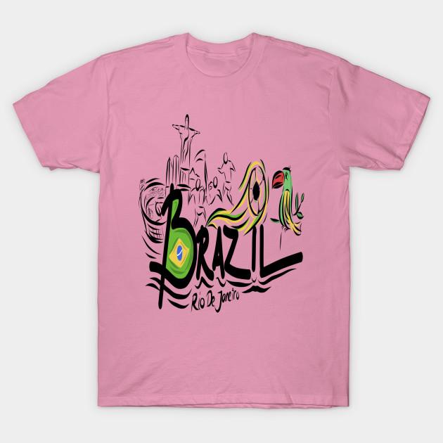 T Shirt Women Brazil Harajuku Print Kawaii Tshirt Summer Short Sleeve Female T-Shirt Top Tee