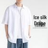 MEDE Men's Ice Silk Short Sleeve Casual Shirt