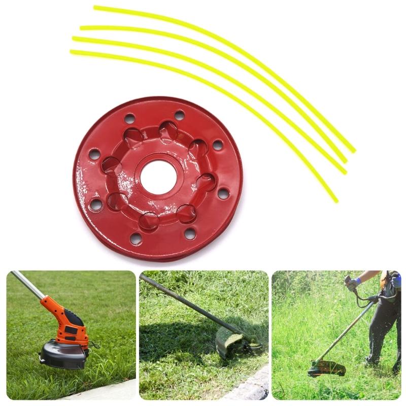 Heavy Gauge 8 Hole Trimmer Head Clearing Tool for Brush Cutters Designed For Extended Use In Challenging Landscapes
