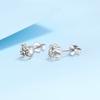 S925 sterling silver bull head earrings for women, moissanite small ear jewelry plated with pt950 gold manufacturer