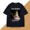 Yas Queen Slay T Shirt Men Women Sarcastic Humor Funny Rat TShirt Cotton Mens Clothing Animal Print Graphic T Shirts Clothing
