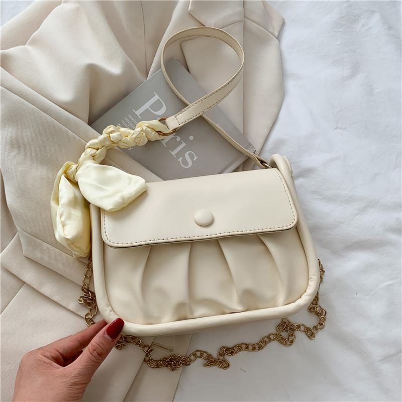 

Повседневный дизайн простота плиссированная сумка-облако под мышкой тренд 2025 популярный зарубежный стиль плечевая сумка-мессенджер женская