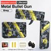 New Upgraded Lifecard Metal Folding Gun Toy For Kids Adult, Pistol Toys Gun With Soft Bullets Alloy Shooting Model For Adults