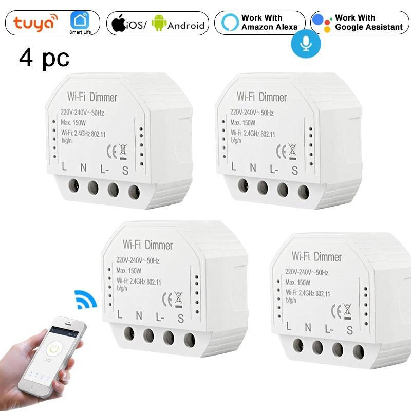 DIY Smart WiFi Light LED Dimmer Switch Smart Life/Tuya APP Remote Control 1/2 Way Switch,Works with Alexa Echo Google Home