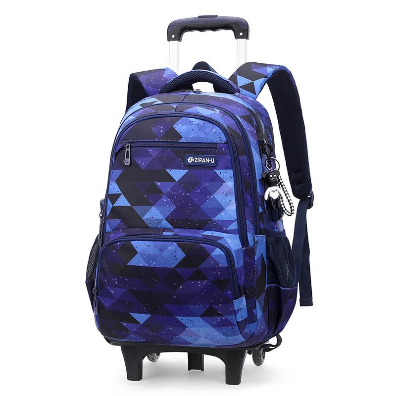 ZIRANYU Student Lightweight Stair-Climbing Trolley School Bag