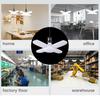 E27 LED Bulb 85-265V AC,Foldable Fan Shape Design for Ceiling Lights,Garage Warehouse Lighting,3000K/6500K Daylight White,Energy