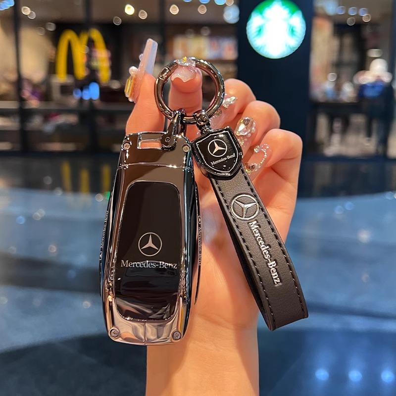 TXF4 For Mercedes Benz A C E S G Class GLC CLA GLB 200 2024 CLE W205 W213 W222 X167 W177 Car Smart Key Cover Case Fob Shell Keychain