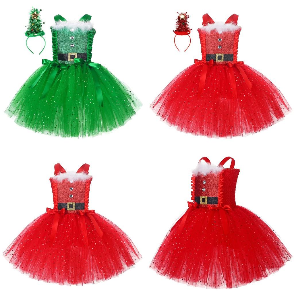 Christmas Tutu Dress For Girls European American Style Soft And Safe Suitable For All Seasons