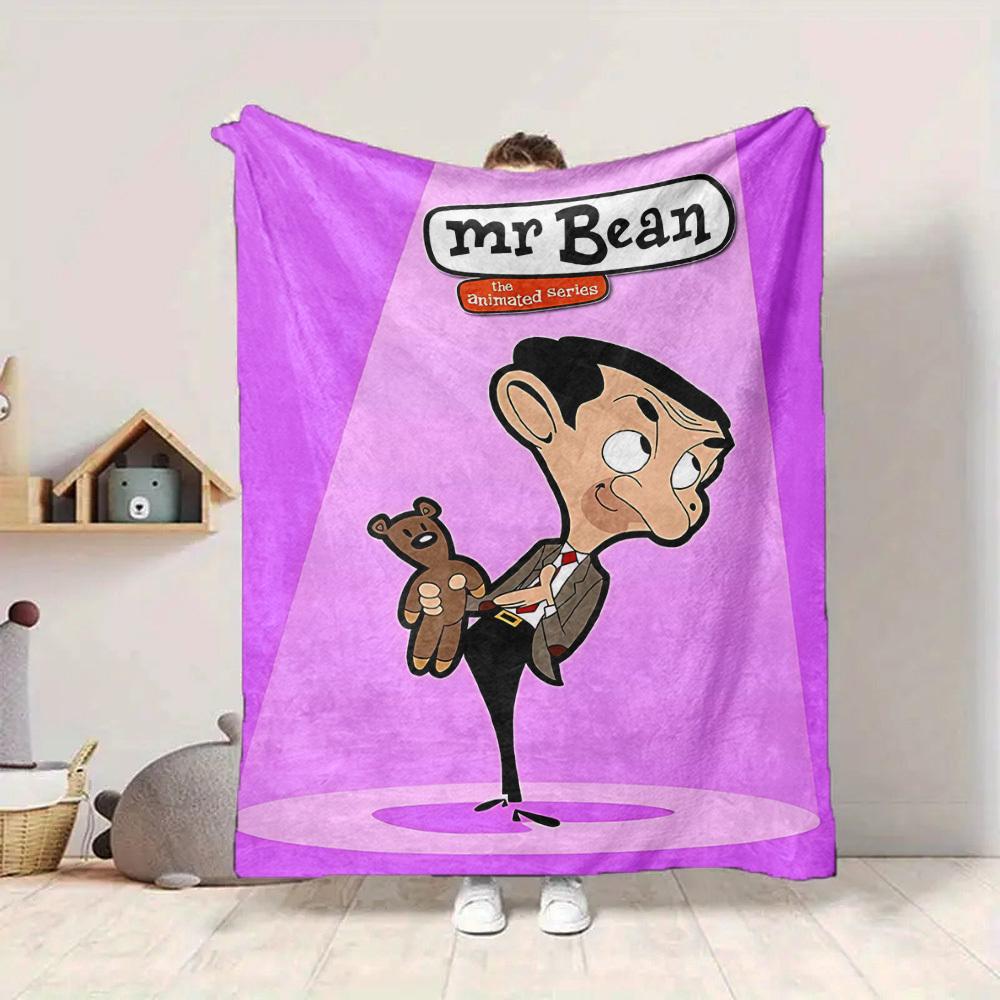 1pc Mr Bean, Animated Series Blanket Versatile for Couch, Office Bed