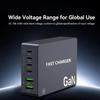 220W GaN Desktop Charger 6-Ports PD 100W USB Type C QC 3.0 Fast Charging Station for IPhone 16 Pro Tablet Macbook Samsung Laptop