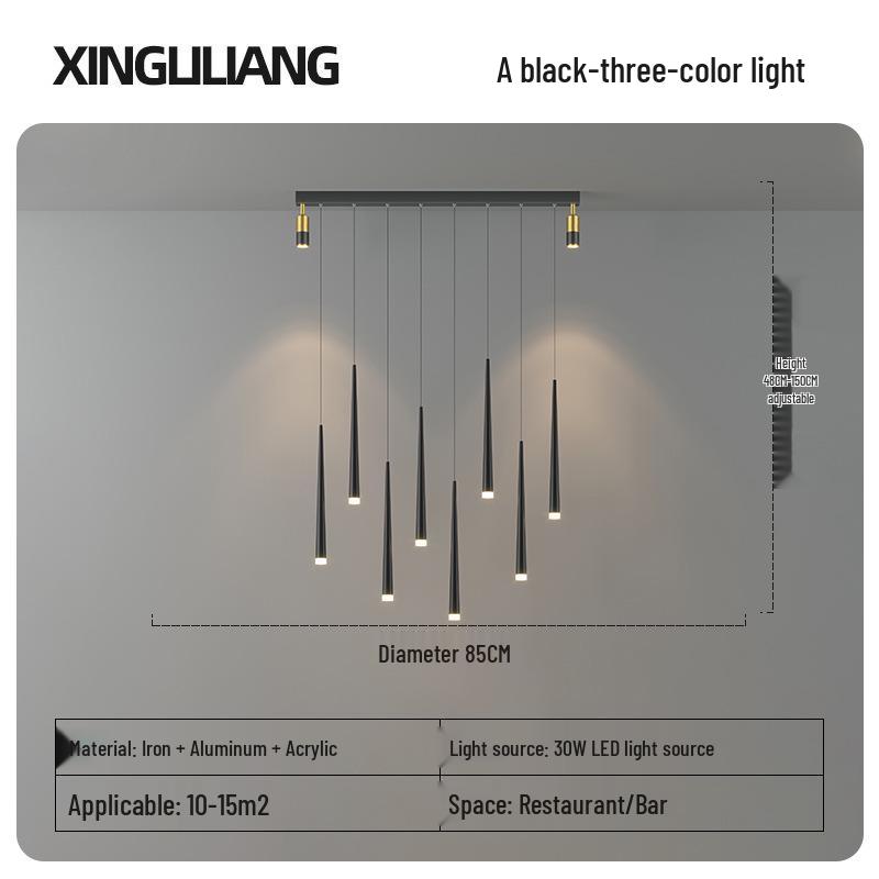 

Современная люстра для ресторана 2025: Простой светодиодный прожектор, креативное роскошное освещение для столовой
