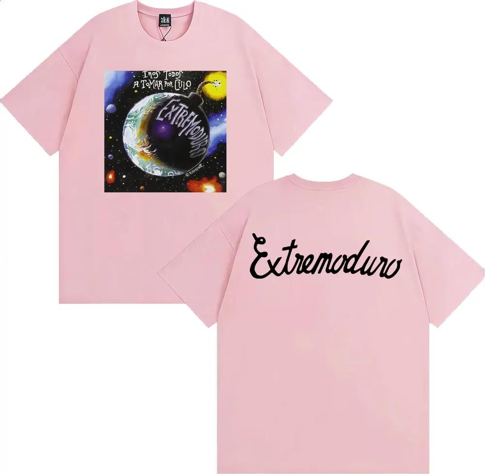 Rock Band EXTREMODURO's Tour Printed Men's T-shirt, Casual and Trendy Street T-shirt, Casual Pure Cotton Short-sleeved T-shirt