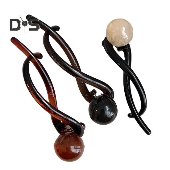 

3 шт. Набор заколок-бананов, бисер, декор, заколки для волос во французском стиле, женские, нескользящие, скрученные, с пряжкой, заколки для волос, аксессуары для волос разноцветный