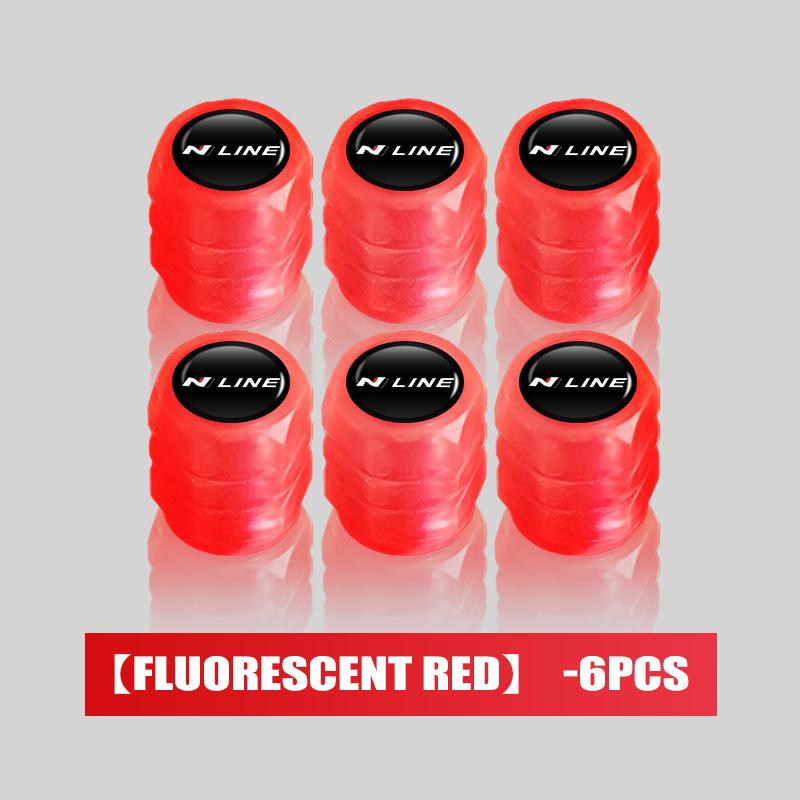 4/6/10pcs Car Tire Fluorescent Dustproof Wheel Valve Stem Caps For Hyundai N LINE i30 i20 Sonata Accent Tucson Elantra Azera KK10