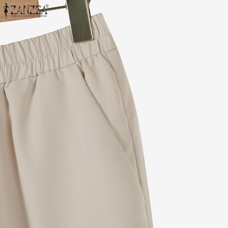 ZANZEA Lässige Zweiteiler-Sets mit Bluse und Hose für Damen mit Print