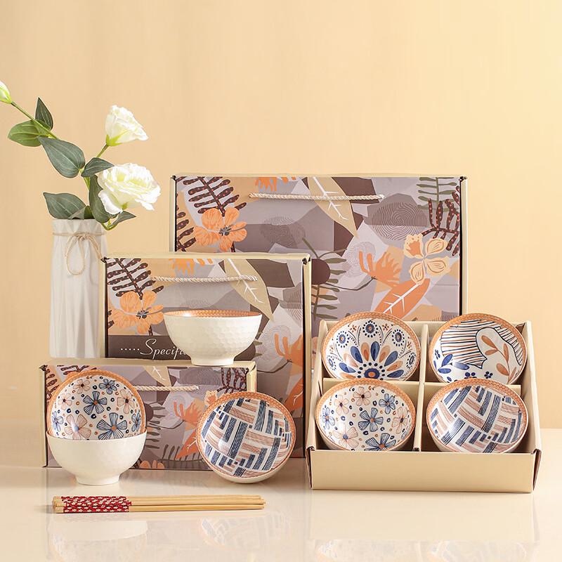 Ru Han Ceramic Gift Bowl & Chopsticks Set