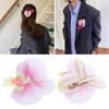Set of 2 French Floral Hair Grip Pink Orchids Flower Hairpin Stylish Hair Grips for Girl Sweet Side Barrettes Jewelry