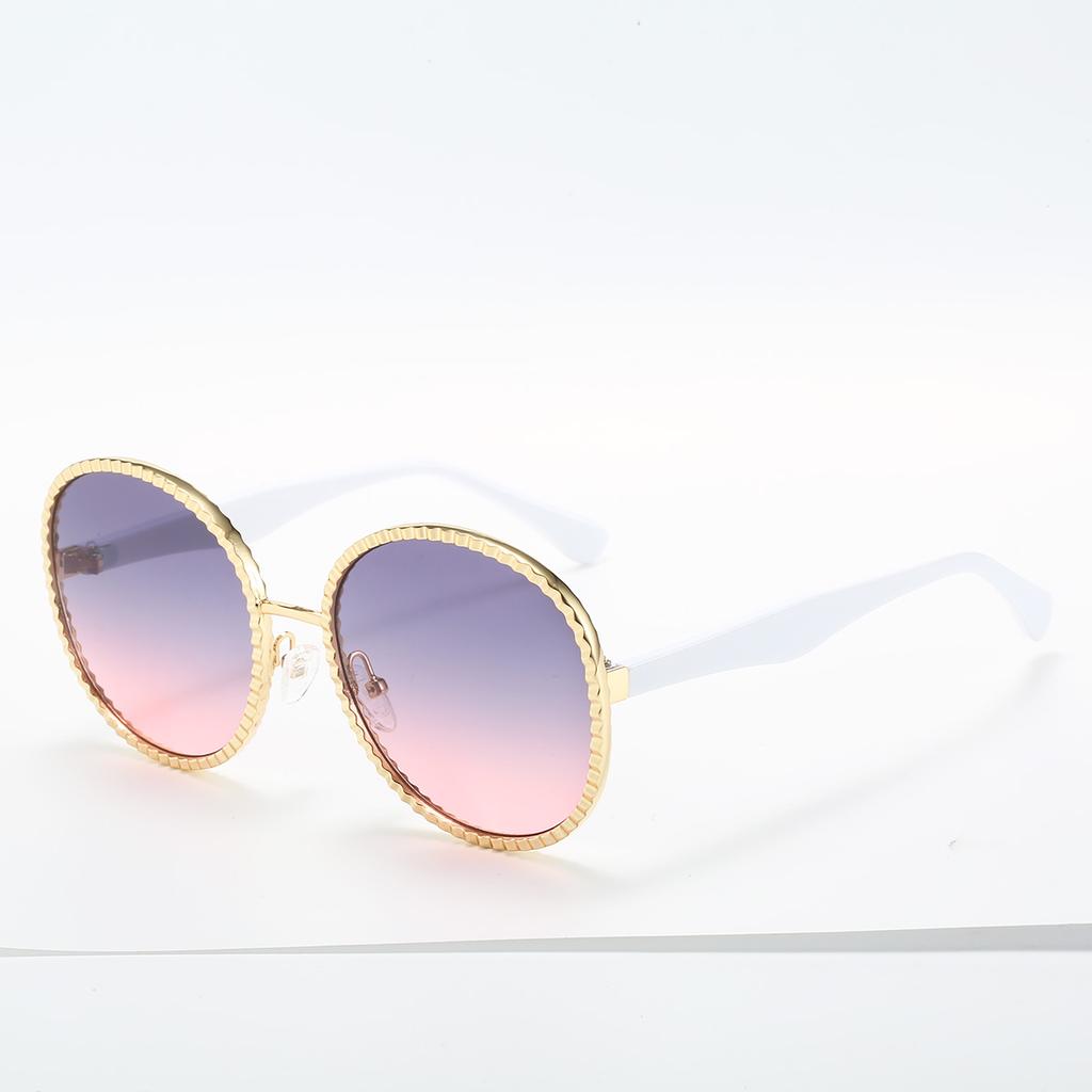 Retro Oval Metal Sunglasses For Women Luxury Fashion Brand Female Sun Glasses Unisex Stylish Shades Uv400 Designer Sunglasses