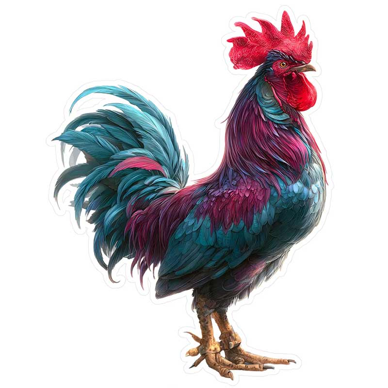 Rooster Vinyl Decal Farmhouse Decor Car Sticker Waterproof Outdoor Car Bumper Window Notebook Computer Decoration Decals SH1219