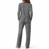 Women's Round Neck Long Sleeve Pajama Set with Drawstring Wide Leg Pants for Sleepwear Loungewear