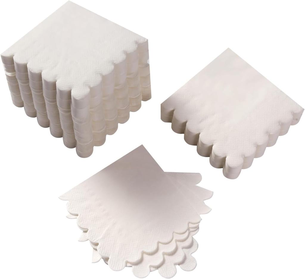 100Pcs Cocktail Napkin 2-Ply Dessert Napkins Disposable Napkins for Dinner Wedding Birthday Party Anniversary Reception Event