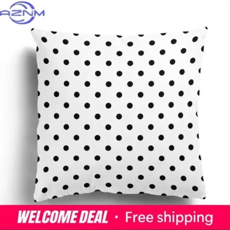 Modern Home Living Room Decorative Pillowcase Cushion Cover Nordic Black White Simple Zipper Pillowcase