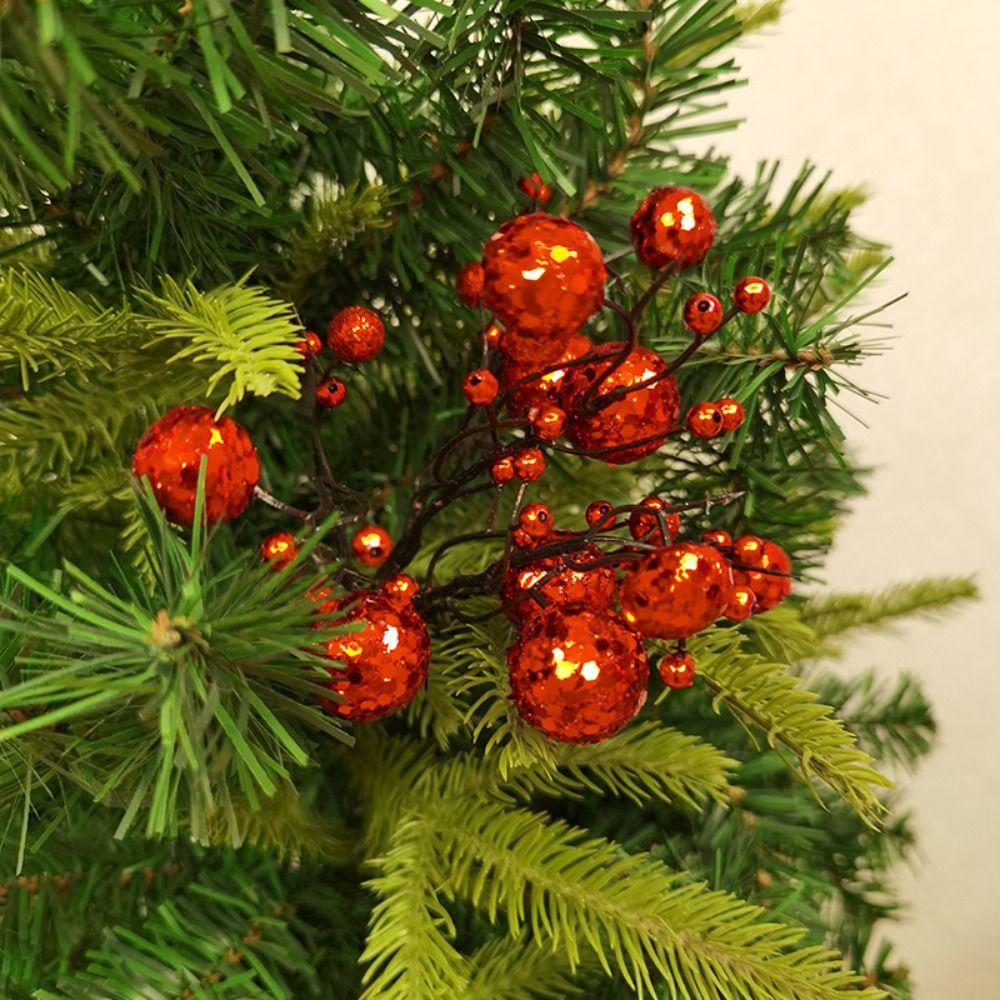Bright Color Artificial Berries Reusable Christmas Ornament  Xmas