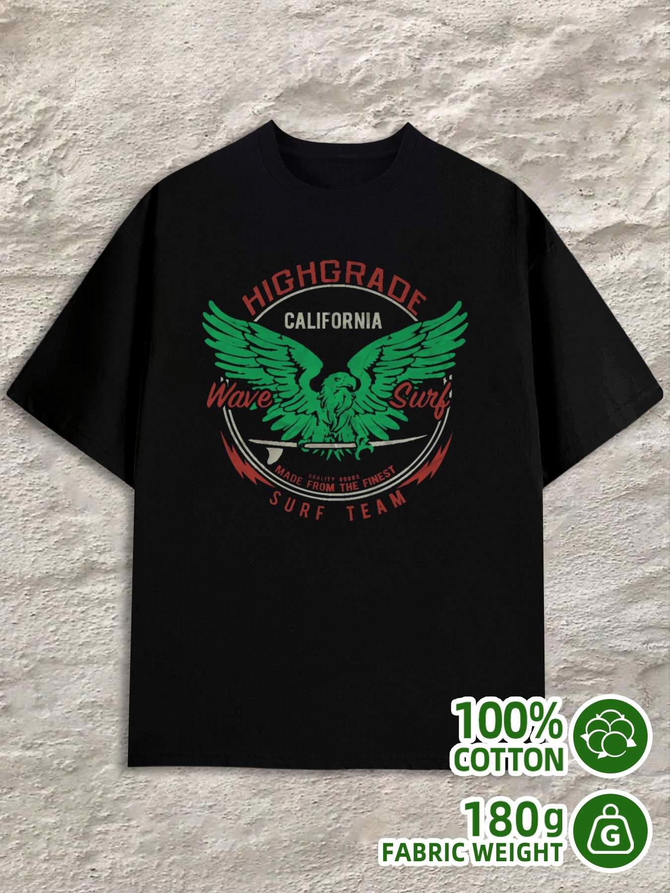 Product Y2K Highgrade Surf Team T-Shirts Black 4XL