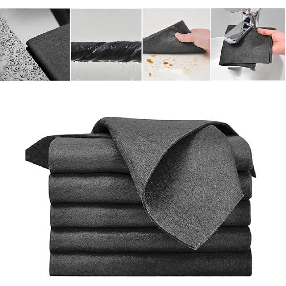 5PC Thickened Magic Cleaning Cloth, Reusable Microfiber Cleaning Rags for TV, Cars, Windows, Lint Free, Odorless, Machine Washable