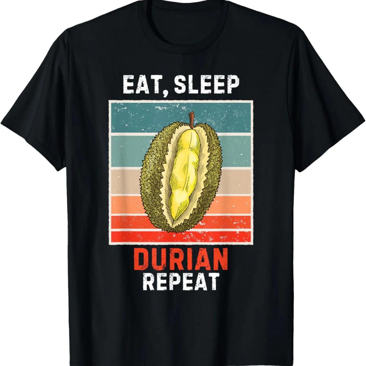 Retro Eat, Sleep Durian Repeat Vintage Durian Lover T-Shirt S