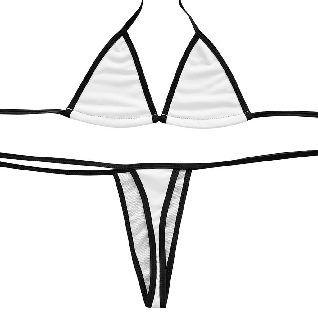 Women's Split Sexy Bikini Lingerie Erotic Underwear ,Without Breast Pads,
