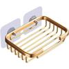 Soap Holder Dish Storage RackGold Soap Dish for Shower Creative Hanging Drain Rack,Self Adhesive Soap Dish Holder