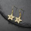 Cazador Clear Zircon Star Drop Dangle Earrings for Women Stainless Steel Pentagram Earrings Jewelry 2026 Trend Mother's Day Gift