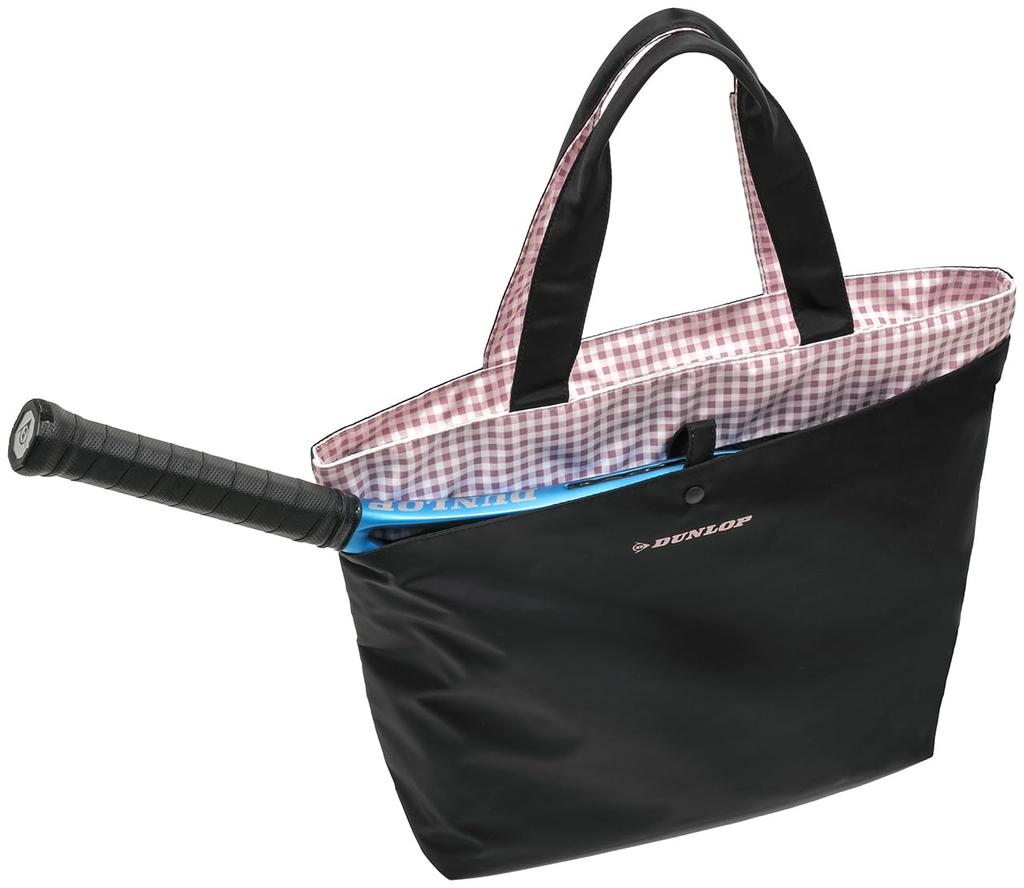 DUNLOP Tennis Tote Bag LINE hold 1 tennis Black x Pink DTC2460 LADIES' (Can racket)