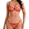 Europäisches & Amerikanisches Erotisches Netz-Spitzen-Besatz Strumpfhalter-Dessous-Set