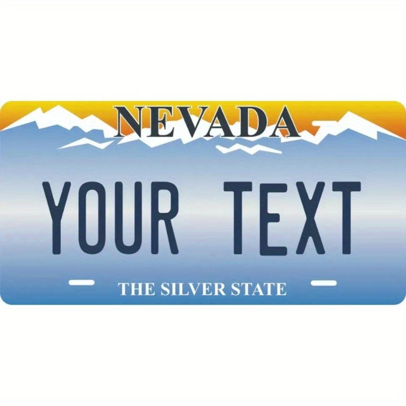 12x6 Nevada Custom License Plate Personalized Text Sports Theme Novelty Metal Wall Decor белый