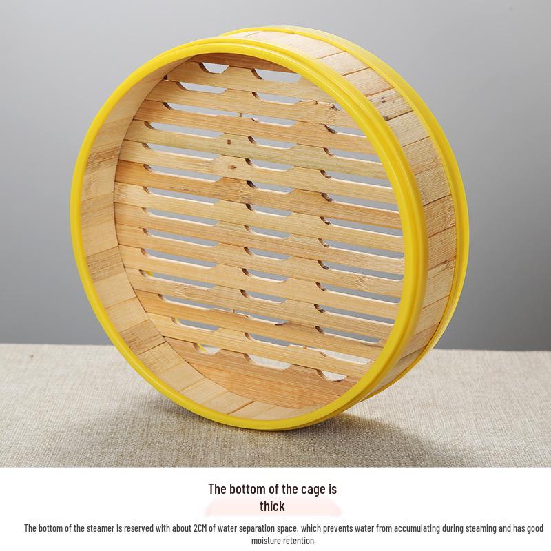 Commercial Bamboo Steamer for Cantonese Dim Sum and Shaxian Dumplings with Pot Lid