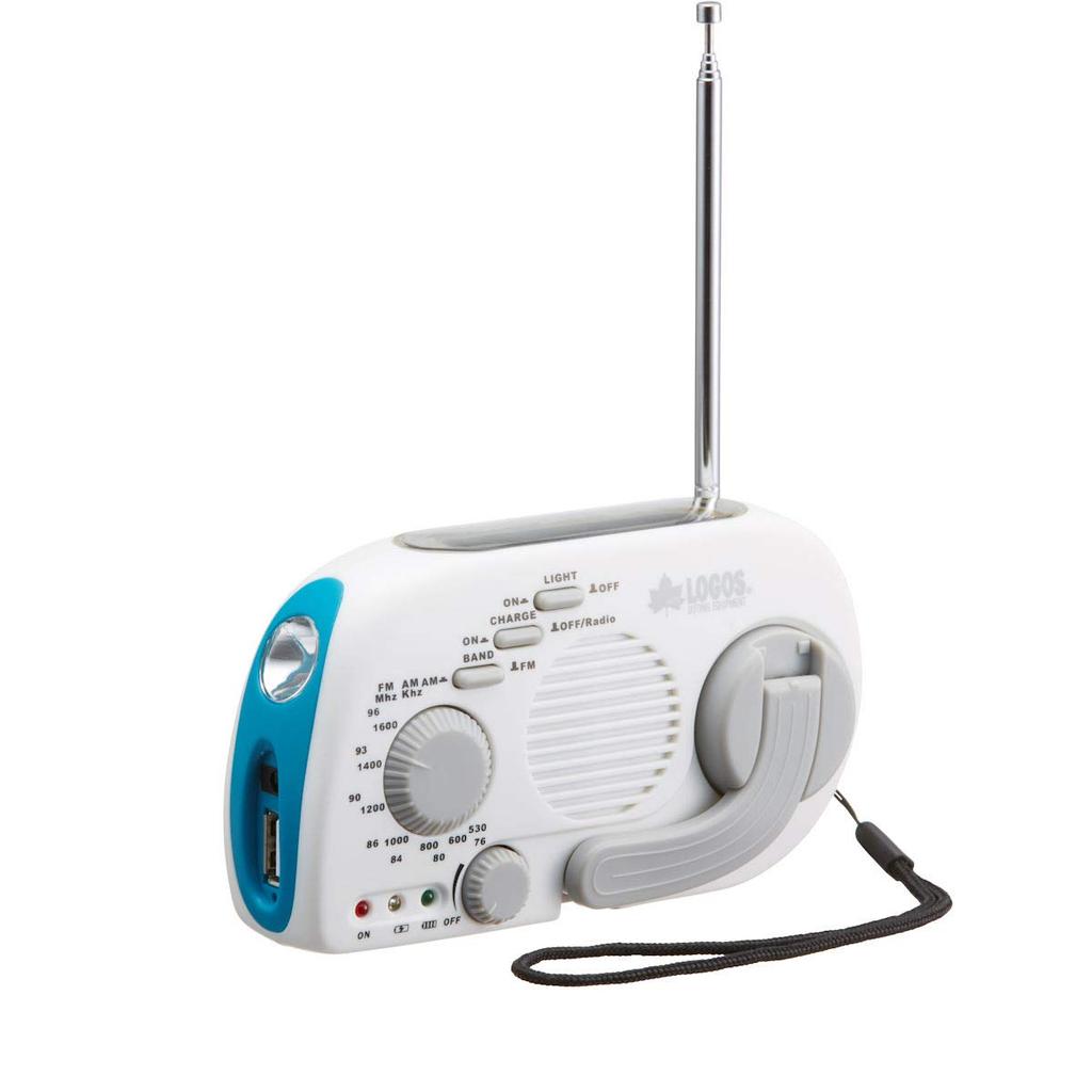 LOGOS (Logos) 3-Power Crank Solar Radio Light (Smartphone Charging) 74175021