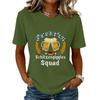 Fashion Casual Unisex Letter Print T-Shirt with Festival Graphic Design - Short Sleeve Round Neck Tee for Men and Women