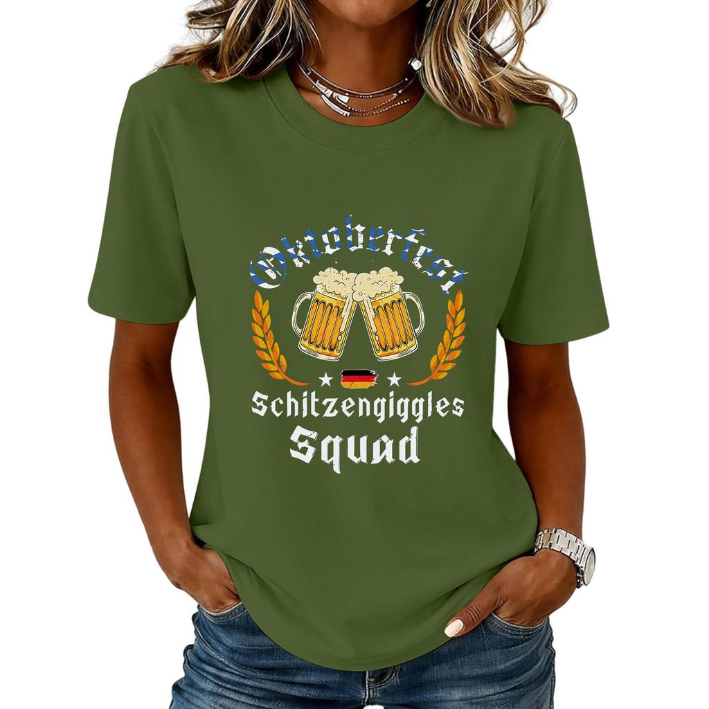 Fashion Casual Unisex Letter Print T-Shirt with Festival Graphic Design - Short Sleeve Round Neck Tee for Men and Women